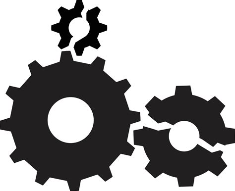 Broken Cog Icon On White Background Disruption Icon Broken Gear Wheel