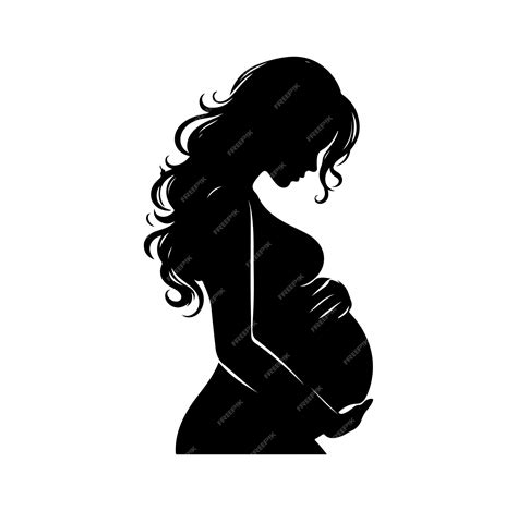 Premium Vector Pregnant Woman Vector Silhouette Vector Illustration