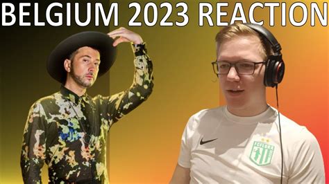 REACTION Belgium Eurovision 2023 Gustaph Because Of You YouTube