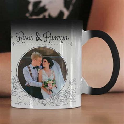 Unique Floral Print Coffee Mug For Wedding Ts