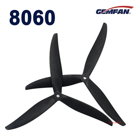 Gemfan Cinelifter 8060 8X6X3 3 Blade Black Glass Fiber Nylon Propeller