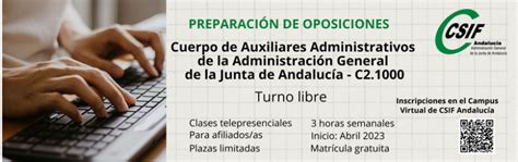 CSIF CSIF Te Ayuda A Preparar Las Oposiciones Al Cuerpo De Auxiliares