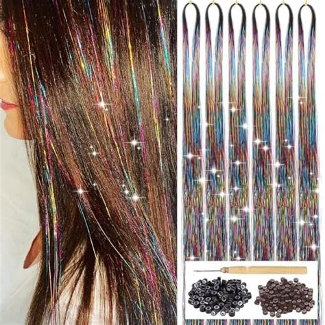 Amazon Rainbow Hair Tinsel Kit With Tool Pcs Strands