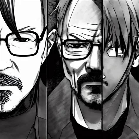 Walter White In Tokyo Ghoul Manga By Sui Ishida Stable Diffusion