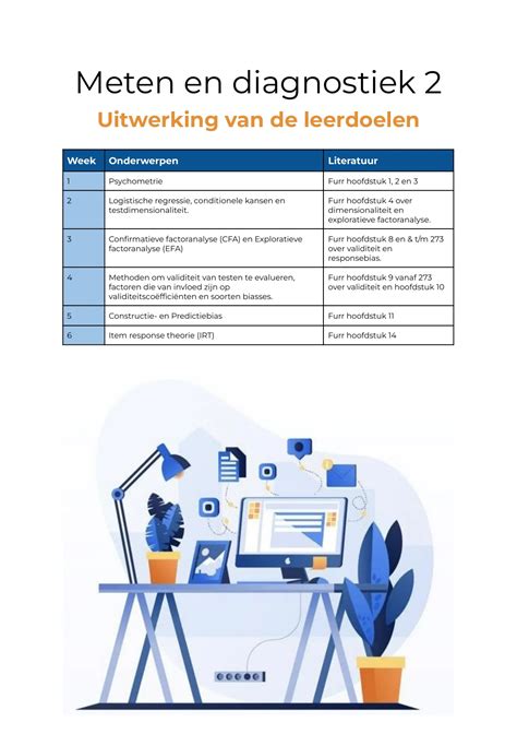 Samenvatting Uitwerking Van De Leerdoelen Van Meten En Diagnostiek 2