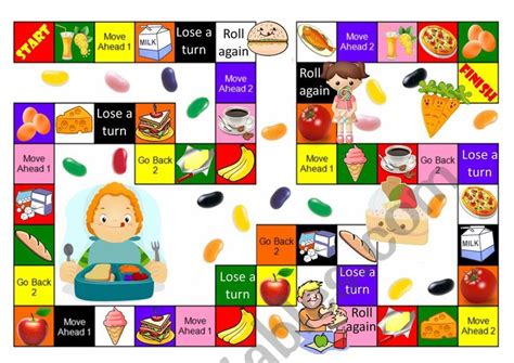 Boardgame Food ESL Worksheet By Mar A S