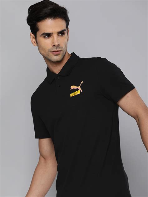 Buy Puma Brand Logo Polo Collar Applique Slim Fit T Shirt Tshirts For Men 18257900 Myntra