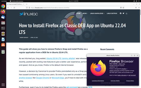 How To Install Firefox As Classic Deb App On Ubuntu Lts