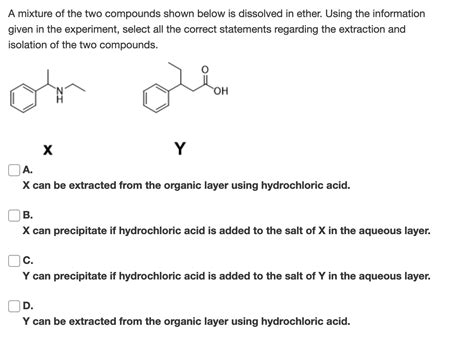 Solved A Mixture Of The Two Compounds Shown Below Is