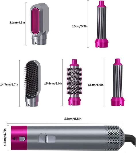 5 In 1 Electric Hair Dryer Blow Hair Curler Set Detachable Styler Hot Air Brush Ebay