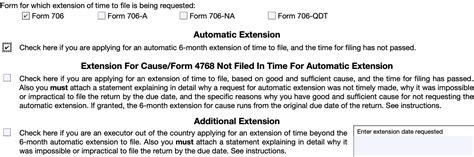 Irs Form 4768 Instructions Extensions For Estate Tax Returns