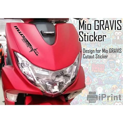 Yamaha Mio Gravis Sticker Gravis Decals Cut Out Sticker Waterproof