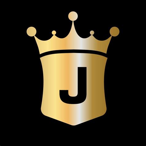 Letter J Crown And Shield Logo Vector Template With Luxury Concept Symbol 17737590 Vector Art At