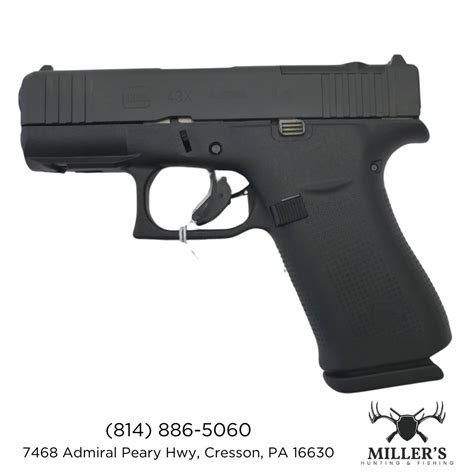 Glock G43x 9mm Px4350201frmos Millers Hunting And Fishing