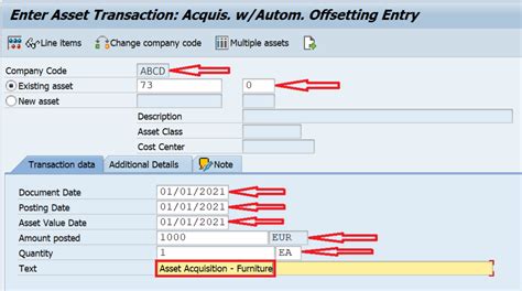 How To Perform Asset Acquisition In Sap Using T Code Abzon