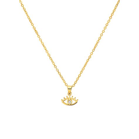 Stalen Goldplated Ketting Met Oog Lucardi Nl