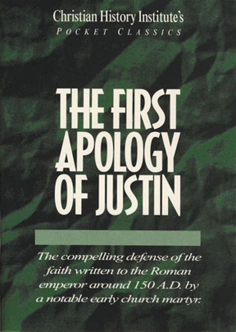 First Apology Of Justin Pocket Classic Christian History Institute