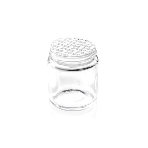 Custom 60ml Clear Glass Jar Grooved Lid JamPackaging