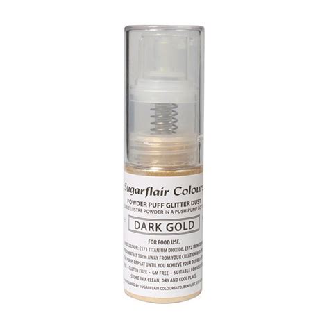 Sugarflair Dark Gold Powder Puff Glitter Dust Spray G