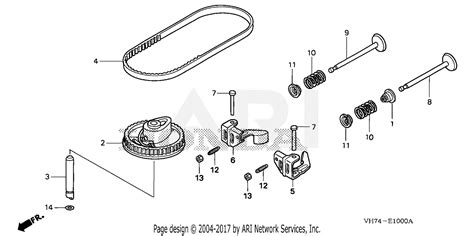 Honda HRX217K5 VKAA LAWN MOWER USA VIN GJAAA 1000001 Parts Diagram