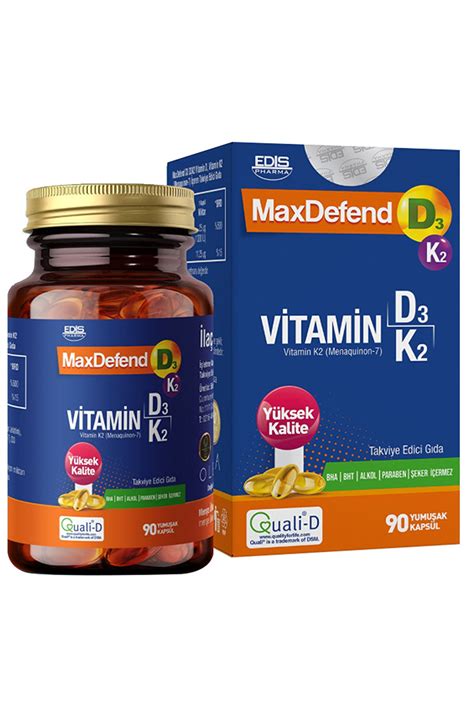 Edİs Pharma Maxdefend Vitamin D3 K2 İçeren 90 Yumuşak Kapsül Fiyatı