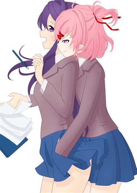 Yuri X Natsuki She Got Into Her Skirt Ddlc By Fukuhana1000 On