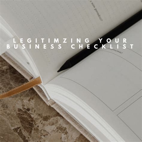 Free Guide Legitimizing Your Business Checklist Know It All Social