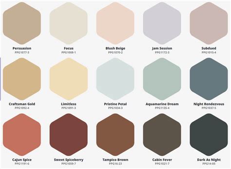 Glidden Paint Color Palette