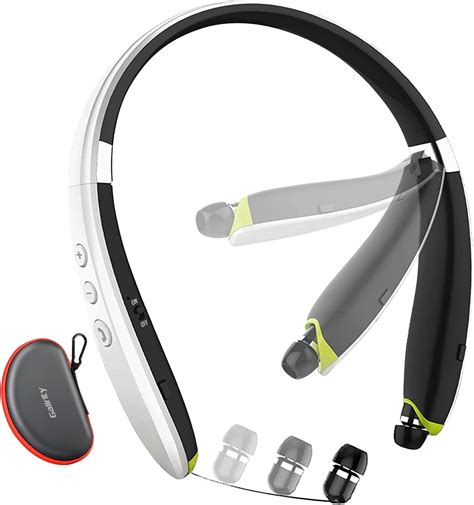 Amazon.com: AMORNO Foldable Bluetooth Headphones Wireless Neckband Headset with Retractable ...