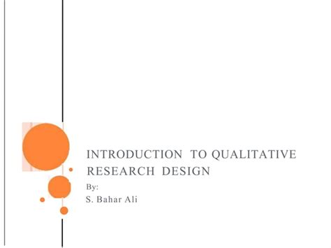 Introduction To Qualitative Research Designpptx