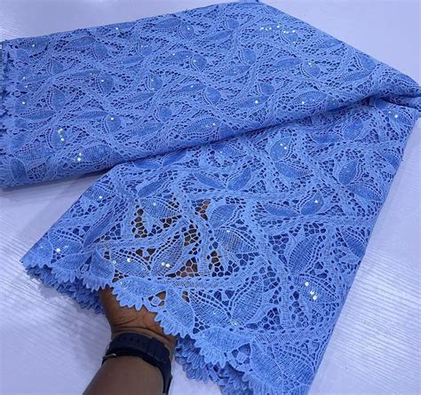 Blu Azurite Fabric Mart On Twitter Elegant Sequins Guipure Cord