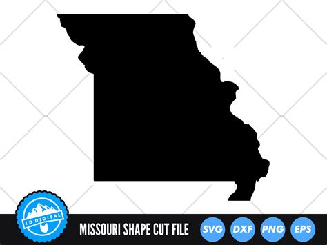 Missouri SVG Missouri Outline USA States Cut File By LD Digital