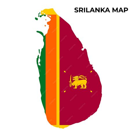 Premium Vector Sri Lanka National Flag Map Design Illustration Of Sri