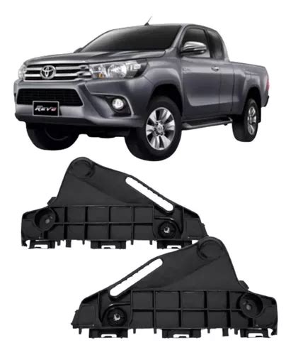 Par Suporte Guia Parachoque Dianteiro Hilux 2016 17 18 2022