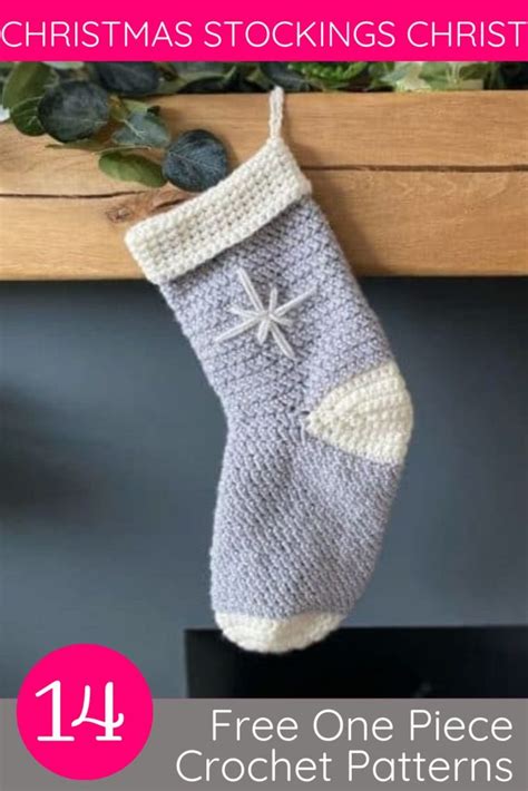 14 One Piece Crochet Christmas Stocking Pattern Free Hookfully