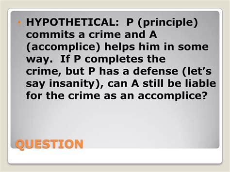 Accomplice Liability 4 11 Ppt