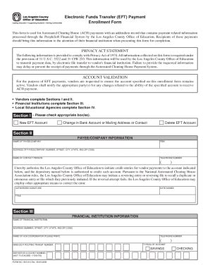 Fillable Online Ach Vendor Miscellaneous Payment Enrollment Form Fax