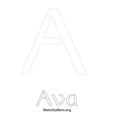 Ava Free Printable Name Stencils With 6 Unique Typography Styles And