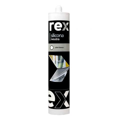 Silicona Neutra Blanca Cartucho 300 Ml Rex 30412