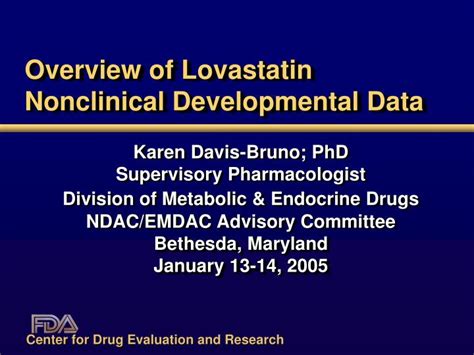 Ppt Overview Of Lovastatin Nonclinical Developmental Data Powerpoint