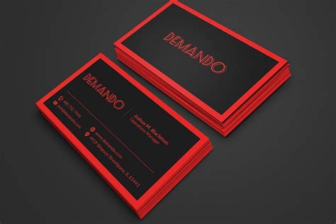 Black and Red Business Card