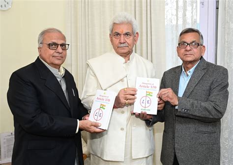 Lg Manoj Sinha Releases Prof Hari Oms Book On ‘abrogation Of Article 370 Daily Excelsior