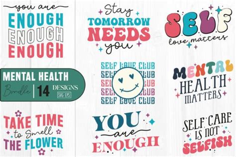 Retro Mental Health Svg Bundle 14 Design Graphic By Svg Box · Creative