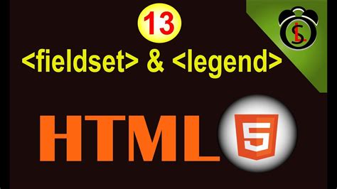 Fieldset And Legend Tag In Html Html Tutorial 13 Youtube