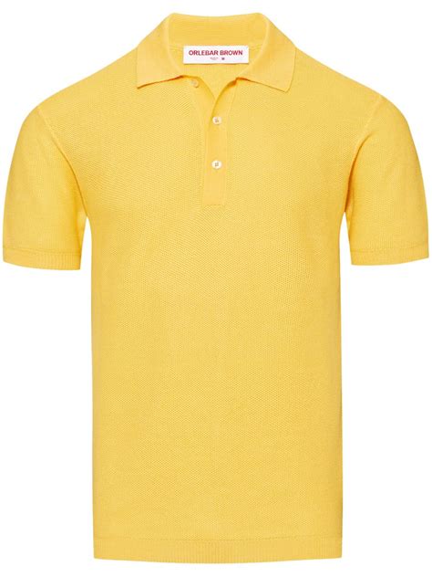 Orlebar Brown Playera Tipo Polo Maranon Naranja Farfetch Mx