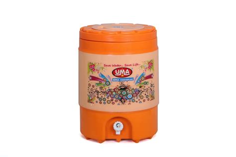 Plastic Water Camper Orange Uma Cold Time 24 Hour Capacity 15 Litre