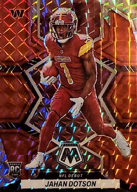 Jahan Dotson 2022 Mosaic NFL Debut Red 280 Price Guide Sports Card