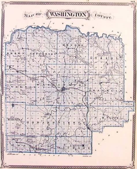 Map of Washington County, Indiana - Art Source International