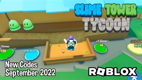 Roblox Slime Tower Tycoon New Codes September Youtube