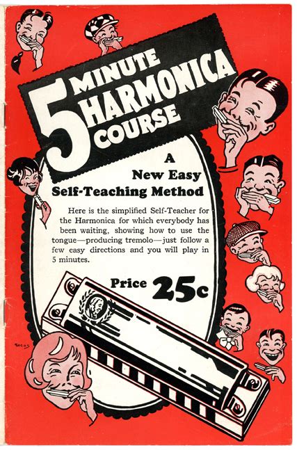 Old Music Lesson Books Ads 1926 1954 For Harmonica Accordion